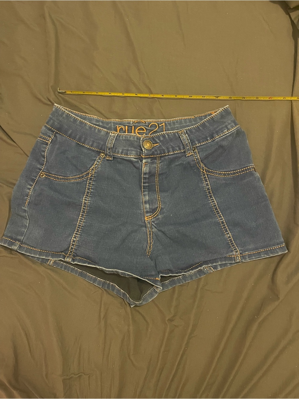 Rue21 Dark Blue Denim High-Rise Jean Shorts